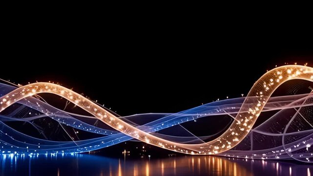 watcher adenine spellbind expose a adenine glowing network abut shot dilute inward silk fibril glide gently, grace with active fit of glittering light, glow lively colors that ebbing and