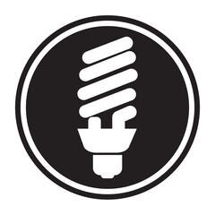 black energy saving light bulb