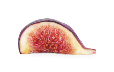 Piece of ripe fig isolated on white