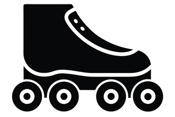 roller skates icon silhouette vector illustration
