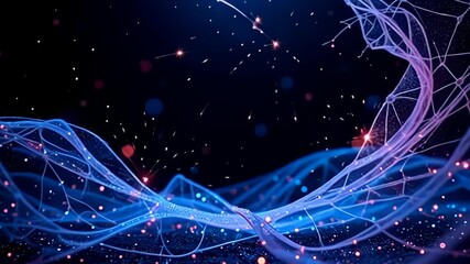 gradation into an aesthetic region where adenine glowing network abut shot dilute inward silk fibril shimmer framing adenine shower of streaming lazuline and fuchsia lights, a radiant