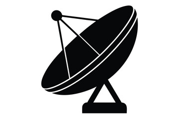 satellite dish icon silhouette vector illustration
