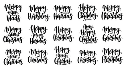 Festive Christmas spirit with fun calligraphy holiday wishes for unique greeting cards and gift tags, perfect for adding cheer to presents