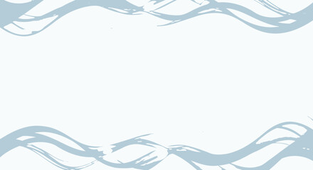 Elegant flowing blue waves dance across a clean white backdrop, creating a modern abstract header or footer with a sense of peace and serenity