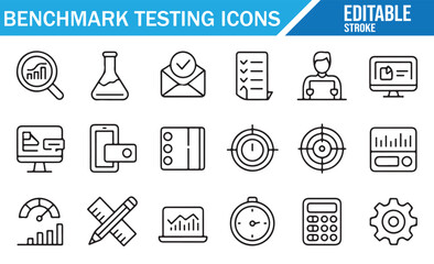 Analytics & Reporting Icons – Clean Outline UI Collection