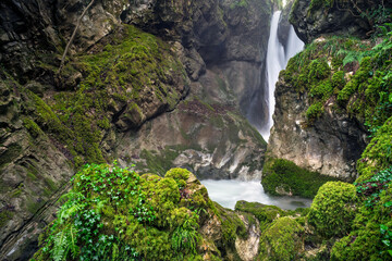 Obraz premium Rotonda, Potenza district, Basilicata, Italy, Europe, Pollino National Park, Fosso Paraturo waterfall