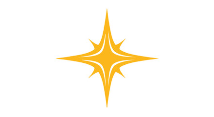 Dynamic golden starburst graphic element radiating energy and brilliance, perfect for branding and design projects