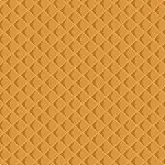 Waffle Cone Seamless Vector Pattern. Perfect for ice cream themes, dessert backgrounds, packaging, wrapping paper