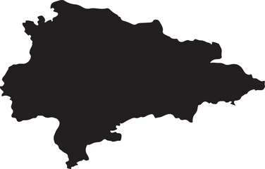 Obraz premium Silhouette map of the republic of tatarstan a region in russia with intricate borders and a stark outline