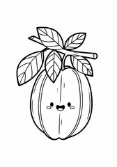 cute cartoon fruit illustration.