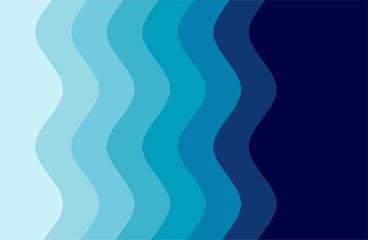 Sea waves pattern. Water wave abstract design. Blue ocean wave layer