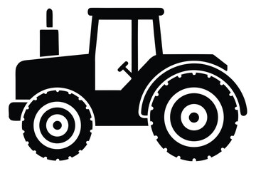 tractor icon silhouette vector illustration