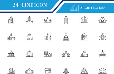 Architecture Icon Vector for Building and Design