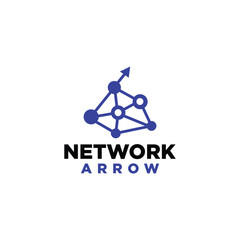 Network Arrow Logo Modern Simple