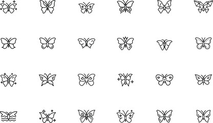 Fototapeta premium Butterfly Icon Vector for Nature and Beauty Design