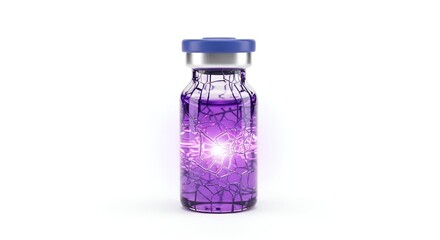 Cosmetic drug vial with glowing substance A visual representation of scientific innovation and healthcare advancements