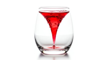 Whirlpool in a Glass Mesmerizing Red Liquid Vortex Concept