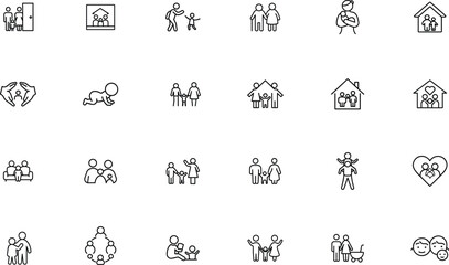 Family Icon Vector for Parents and Children Care