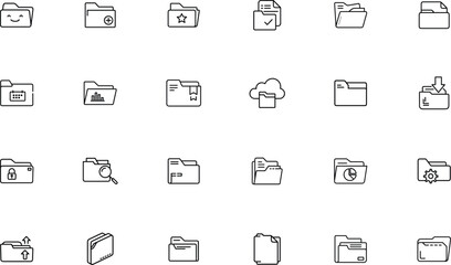 File Folder Icon Vector for Documents and Organization