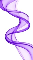 Abstract swirling purple lines on white background (1)
