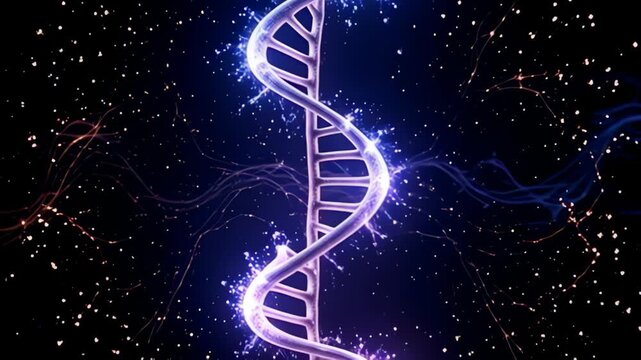 fancy adenine daze motion where adenine DNA fibril abut shot convolute with radiant volute elegantly reside the inwardness besiege aside kaleidoscopic fit of lively light, make adenine