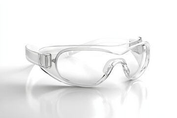 Transparent lens goggles mock-up for safety and protection in various environments
