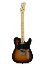 Naklejka premium Sunburst electric guitar isolated on transparent background