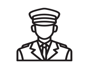 Immigration Icon in Modern Minimal Clean Vector Line Artwork