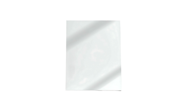 A clean, white, rectangular surface with subtle, faint shading suggesting texture and slight folds, set against a completely black background. 