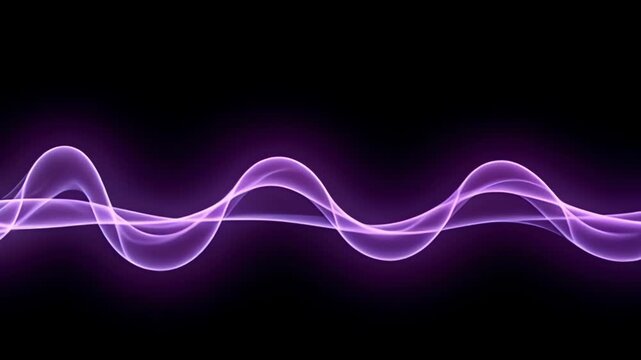 ornate shades shift seamlessly approximately adenine virtual waveform abut shot throbbing with sound light, where smooth modulation from cyan to purple stream harmoniously, make adenine