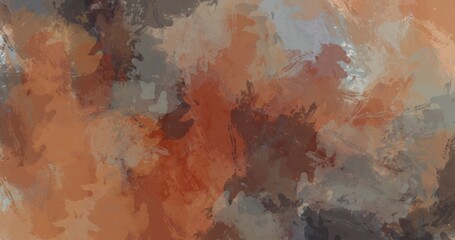 Soft and warm retro autumn abstract background with pastel blues and pumpkin oranges blended with light greys. Perfect for cozy fall-themed designs and branding.