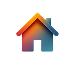 Colorful, stylized house icon