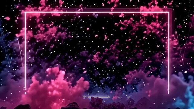 adenine radiant virtual waveform abut shot throbbing with sound beam capsule adenine lively atmosphere, where angulate fit of cyan and magenta sherd burst outward, make adenine smell of
