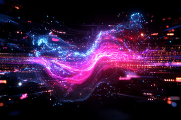 Augmented reality cosmic projections of galaxies, planets, and stars forming and dissolving from streams of dynamic binary code