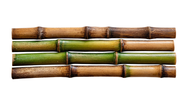 Bamboo corrider on transparent background