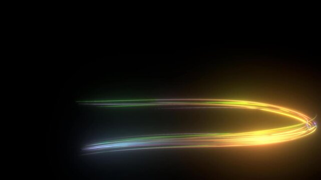Various motion animations of colored light - 4K video.