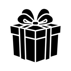  box, gift box vector icon white on background