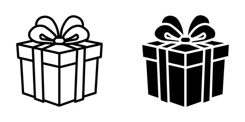  box, gift box vector icon white on background