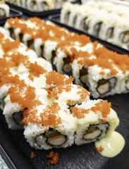 Sushi with Japanese flavors
