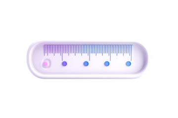 A Sleek and Modern Digital Thermometer Design for Accurate Temperature Readings. Isolated on transparent background, cutout	