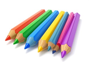 Colorful pencils in a variety of hues