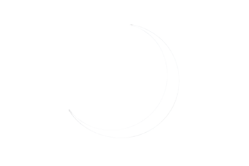 Glowing White Crescent Moon