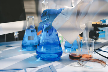 Researchers working in the clinical laboratory