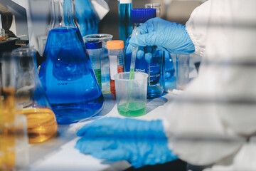 Researchers working in the clinical laboratory