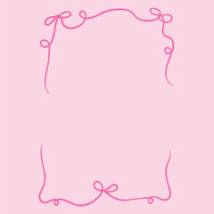 Hand Drawn Vibrant doodle frame. Mediterranean style Border with wavy and line in trendy and vintage style. A Perfect illustration for quirky holiday, wedding, birthday gift, invitation card design.