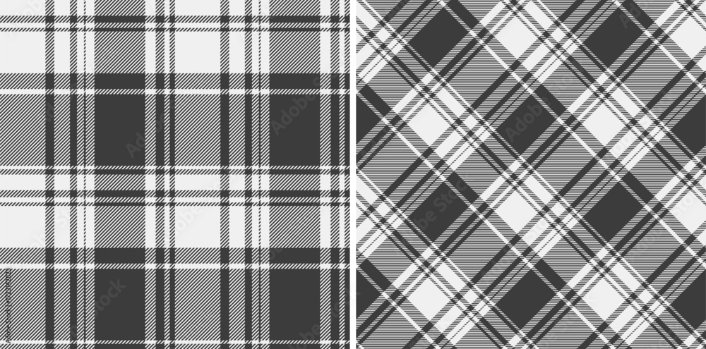 Poster monochrome plaid patterns offer classic and versatile designs. ideal for textiles, backgrounds, or p