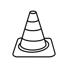 road traffic cone safety icon