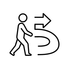 career pathway decision concept icon