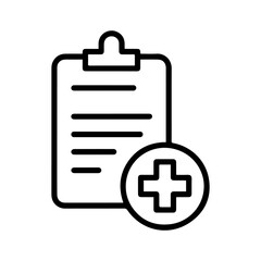 Obraz premium clipboard health check outline editable icon