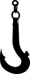 tow hook silhouette vector illustration